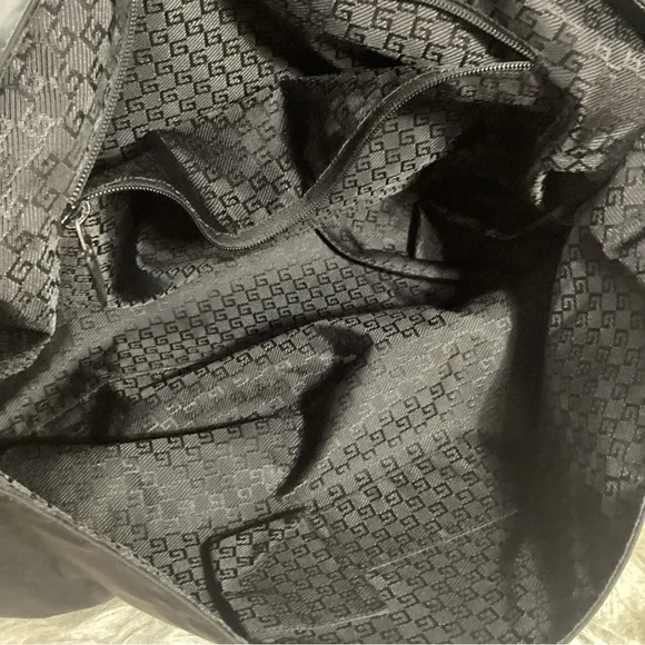 GUCCI Black Nylon Unisex Silver Metal Buckle Shoulder Messenger Bag 122375 - Picture 11 of 14